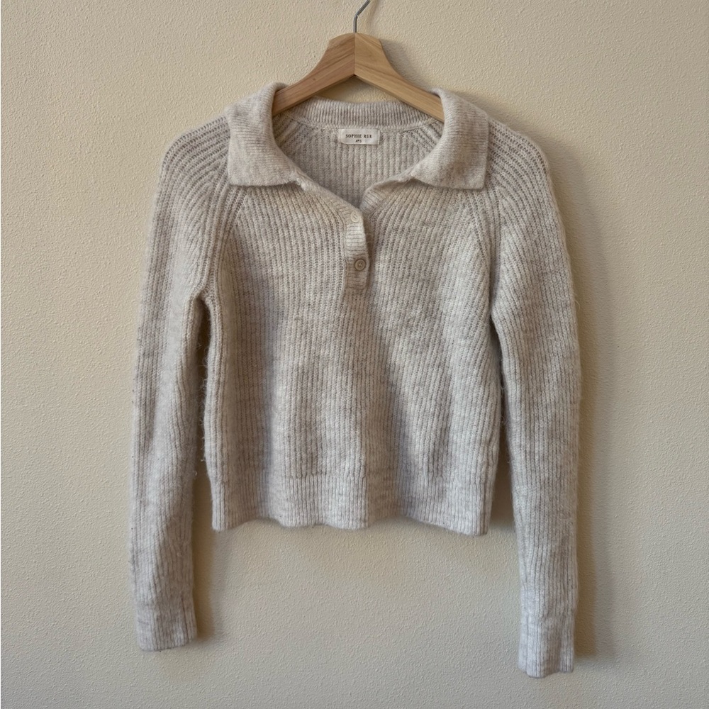 Sophie Rue Cream V-Neck Sweater